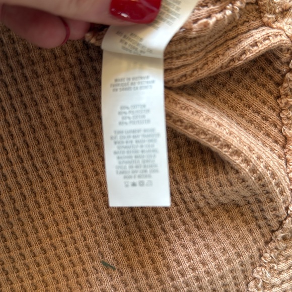 NWT!  Aerie Lumberjane waffle polo sweatshirt, size XXS - Picture 9 of 10